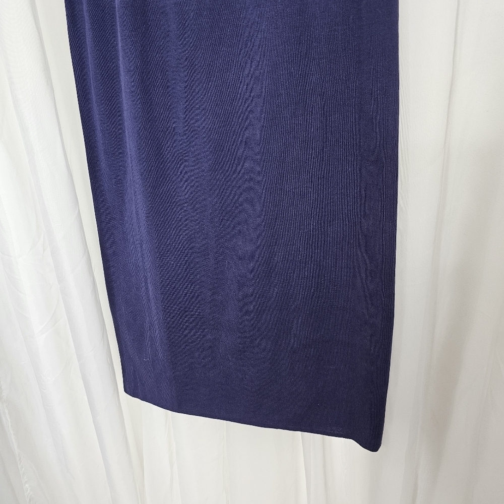 Peruvian Connection Blue Knit Pencil Skirt Pima Cotton Size Medium - Picture 3 of 9
